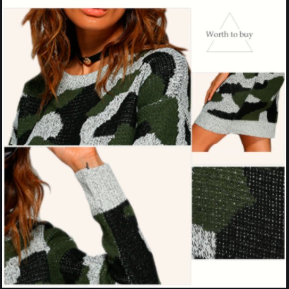 Camouflage Sweater Dress - Picture 5 of 6